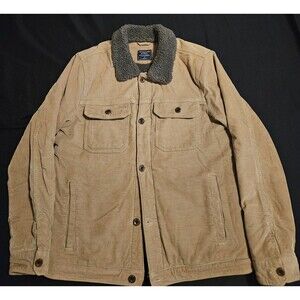 Abercrombie & Fitch Vtg Sherpa-Lined Corduroy Button-Down Trucker Jacket Y2K 90s